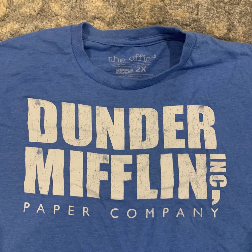 The Office Dunder Mifflin Paper Company Ripple Junction T-Shirt Men's Size XXL - Picture 4 of 5